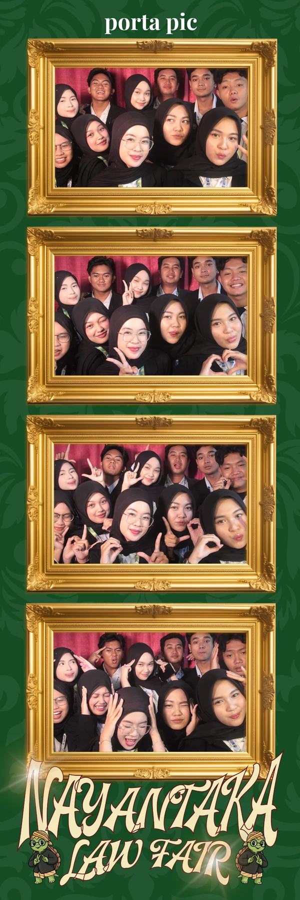 Hasil cetak photobooth strip 2R Nayantara Law Fair