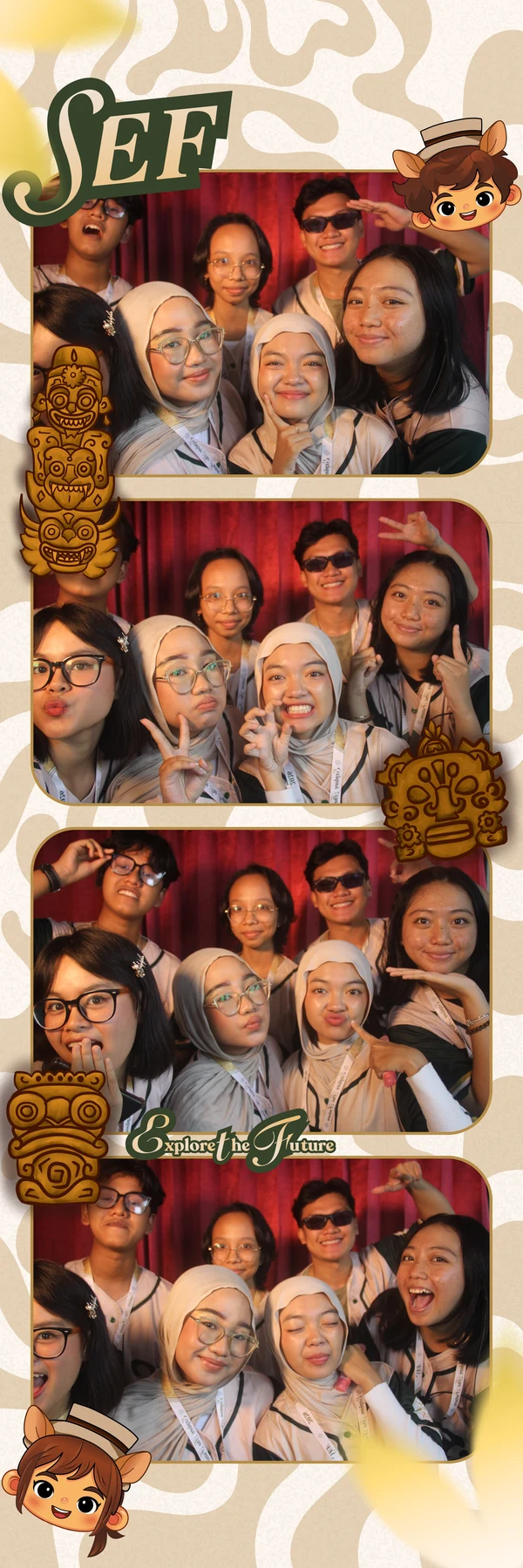 Hasil cetak photobooth strip 2R SEF Explore the Future