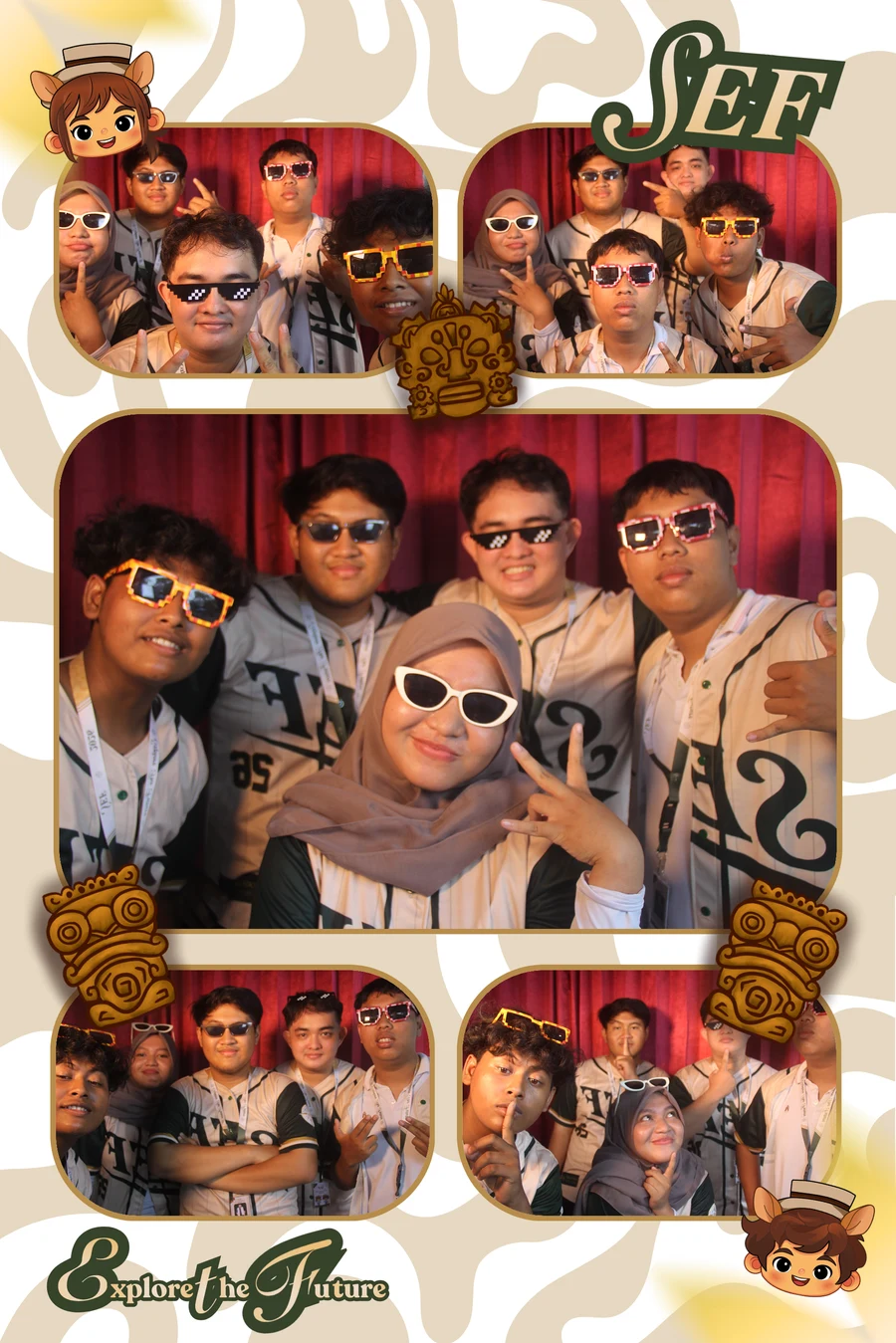 Hasil cetak photobooth 4R acara SEF Explore the Future